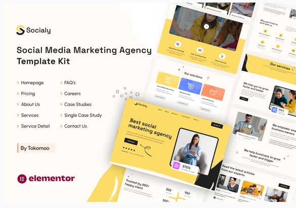 Product Image - Socialy | Social Media Marketing Agency Elementor Template Kit