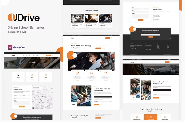Udrive - Driving School Elementor Template Kit