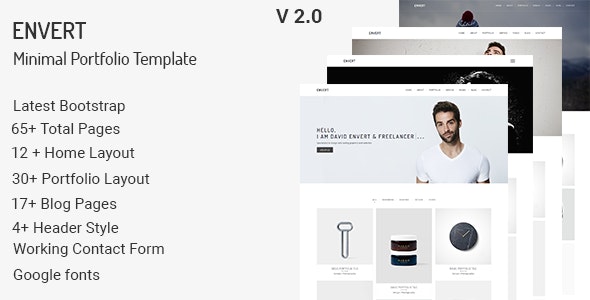 Envert - Minimal Portfolio Template