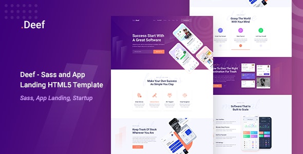 Deef - App Landing HTML5 Template