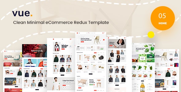 Vue - Clean Minimal eCommerce React Redux Template