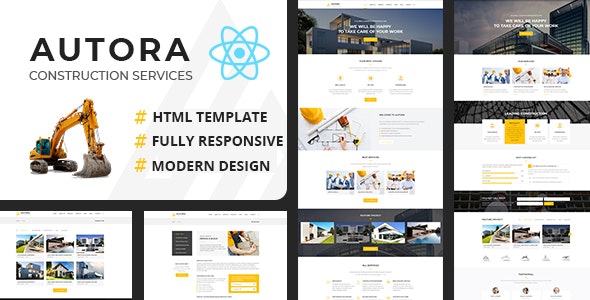 Autora - React JS Construction Business Template