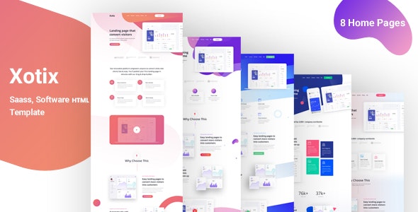 Xotix - Software & Saas Landing Page Template