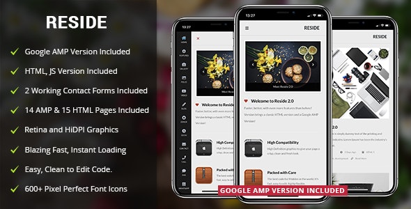 Reside Mobile and Google AMP Template