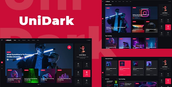 UniDark - Blog and Magazine HTML Template