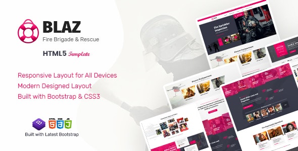 Blaz - Fire Brigade HTML Template