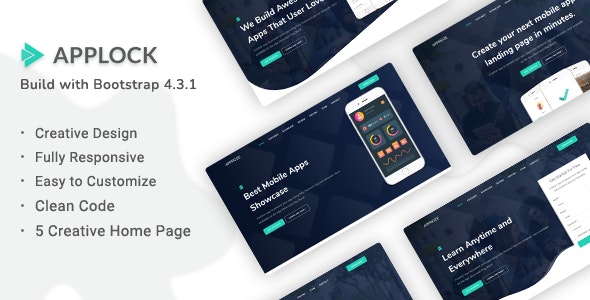 Applock - Responsive App Landing Page Template