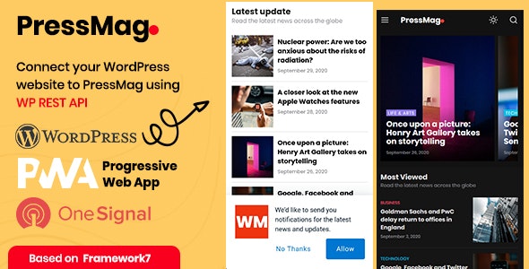 PressMag - News & Magazine PWA Mobile Template