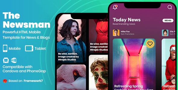 Newsman - News & Magazine Mobile Template