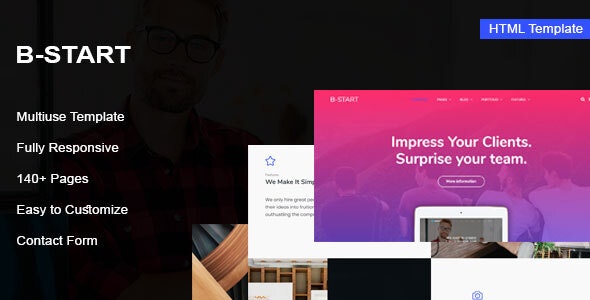 B-Start - Startup HTML Template