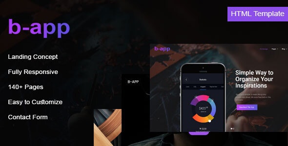 B-app - Landing HTML Template