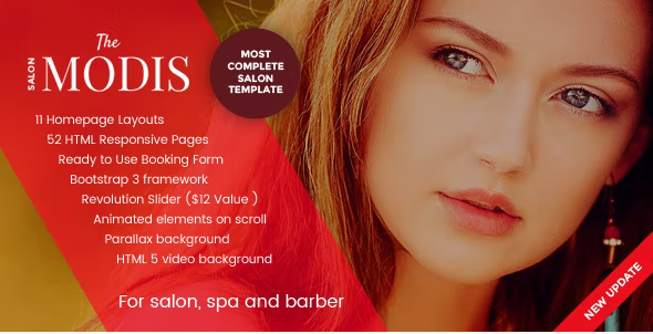 Modis - Salon, Spa & Barber Website Template