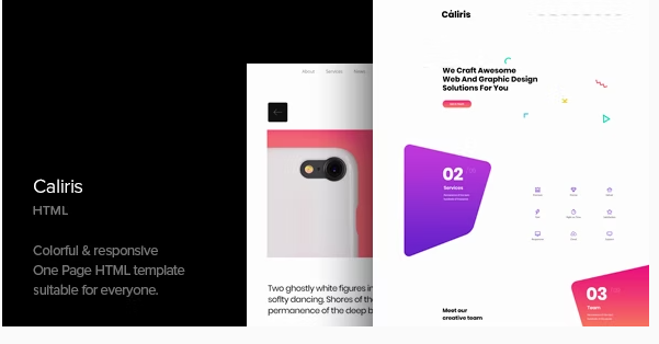 Caliris - Responsive One Page HTML Template