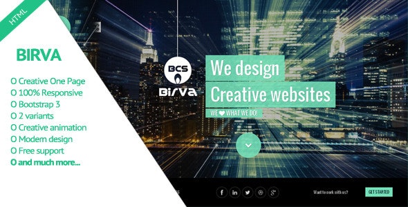 Birva - Creative One Page Theme
