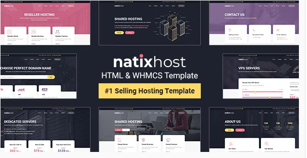 NatixHost - WHMCS & Hosting HTML Template