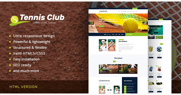 Tennis Club | Sports & Events Site Template