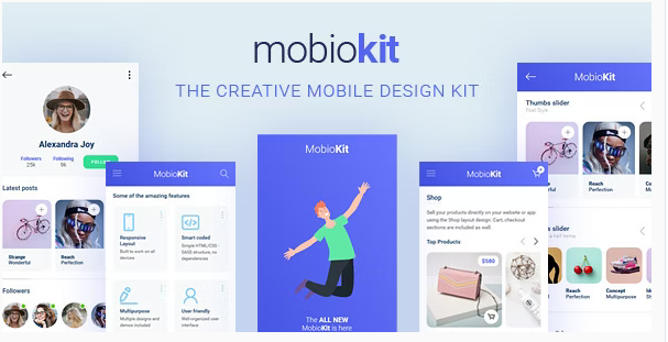 Mobiokit - HTML Mobile UI Kit