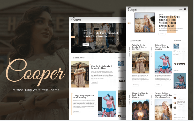 Cooper - Personal Blog WordPress Theme