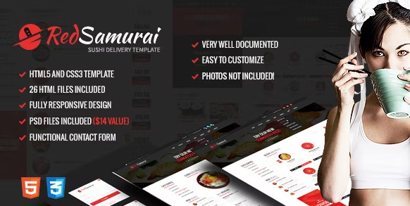 Red Samurai HTML5 and CSS3 Responsive Template