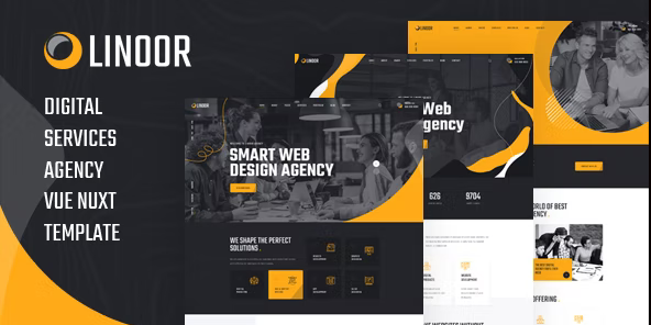 Linoor - Vue Nuxt Digital Agency Services Template