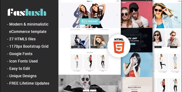 Faslush - A Modern & Minimalistic eCommerce HTML5 Template