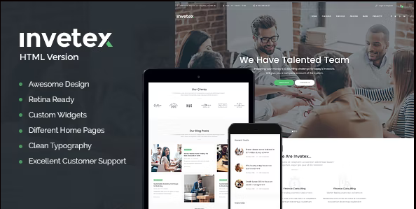 Invetex | Business Consulting & Investments Site Template