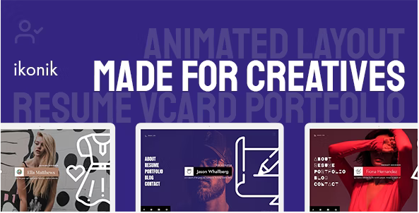 ikonik - Resume/CV Animated Template