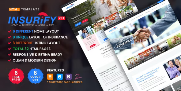 Insurify - Ultimate Template for Insurance Agency