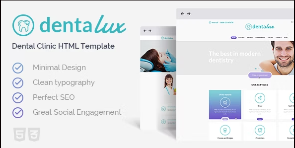 Dentalux | Dentist & Healthcare Site Template