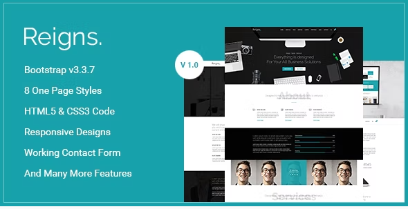 Reigns - Professional One Page HTML5 Templates