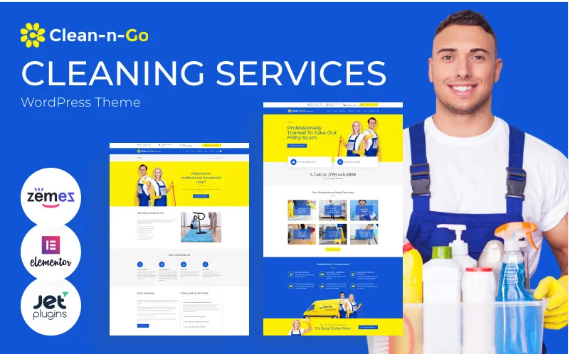 Product Image - Clean-n-Go – WordPress Theme for Cleaning Services Product Image - Clean-n-Go – WordPress Theme for Cleaning Services