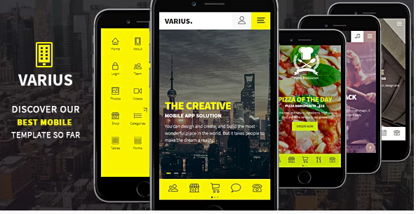 Varius - Mobile and Tablet Creative Template