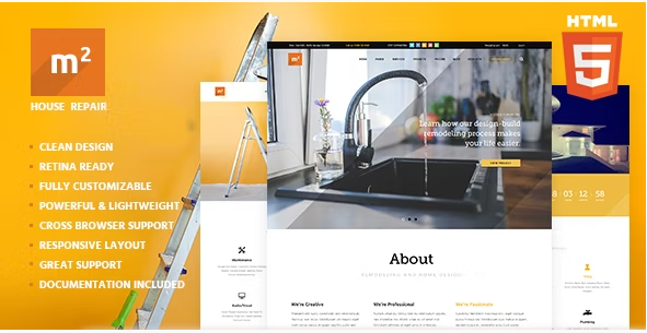 m2 - Home Repair, Building & Maintenance Template