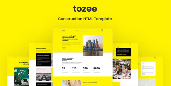 Tozee - Construction HTML Template