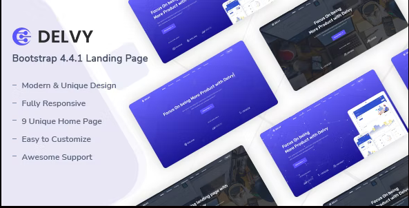 Delvy - Responsive Landing Page Template