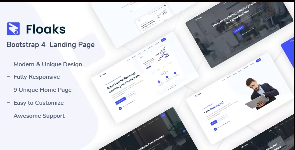 Floaks - Responsive Landing Page Template