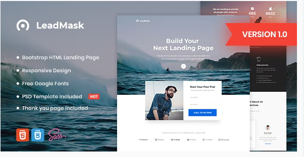 LeadMask - Business HTML Landing Page Template