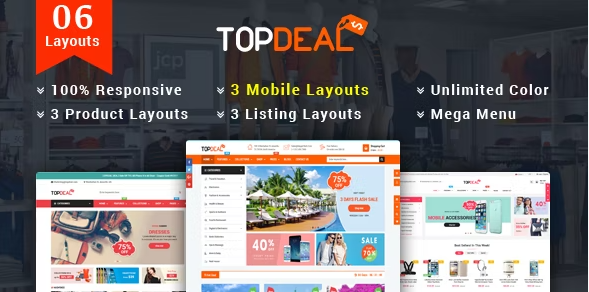 TopDeal - Responsive MultiPurpose HTML 5 Template (Mobile Layouts Included)