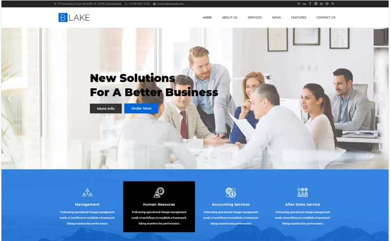 Blake Business Services WordPress Theme
