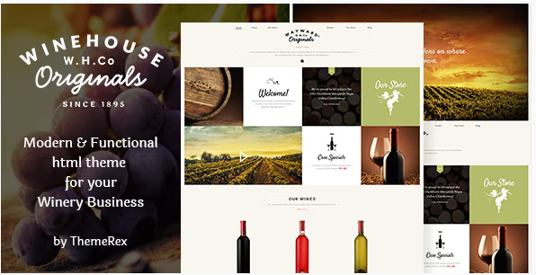 Wine House | Vineyard, Shop & Restaurant Site Template — Template by Themeforest