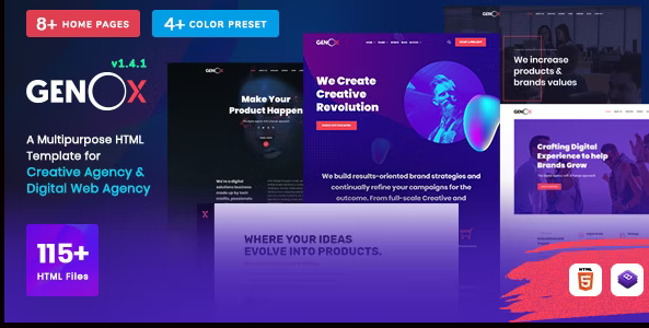 Genox - Creative & Digital Web Agency Multipurpose HTML Template