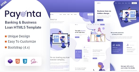 Payonta - Banking & Business Loan HTML5 Template