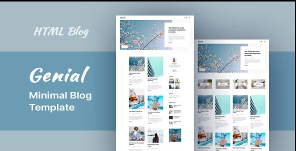 Genial - Minimal Blog HTML Template
