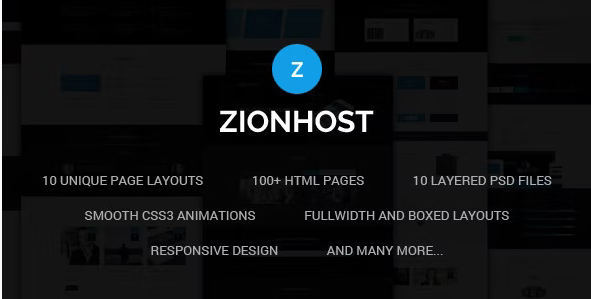 ZionHost - Web Hosting, Responsive HTML5 Template