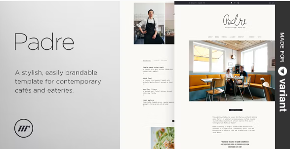 Padre – Cafe & Restaurant + Variant Page Builder — Template by Themeforest