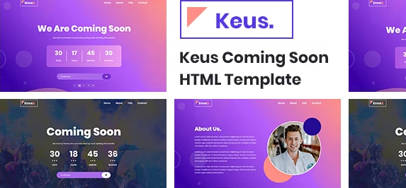 Keus - Creative Coming Soon HTML5 Template