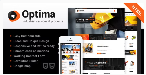 Optima | Industrial Site Template