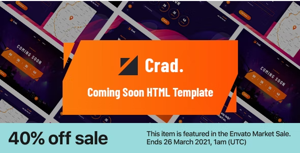 Crad - Creative Coming Soon HTML5 Template