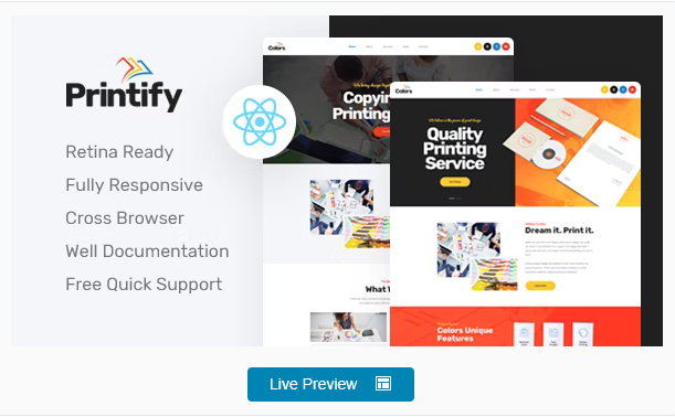Printify - React Next Printing Company Template