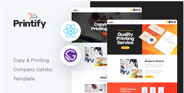 Printify - Gatsby React Printing Company Template